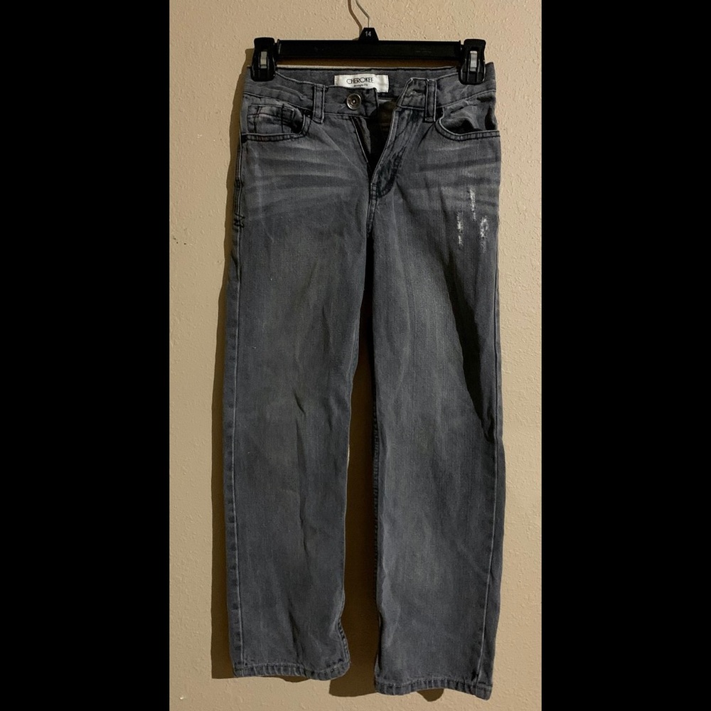 Cherokee gray straight fit jeans size 8